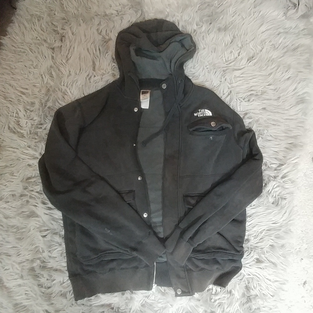 North Face jacket face mask hoodie